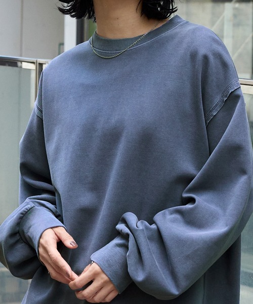 セール】ヴィンテージ加工 ビッグシルエットダンボールクルーネック