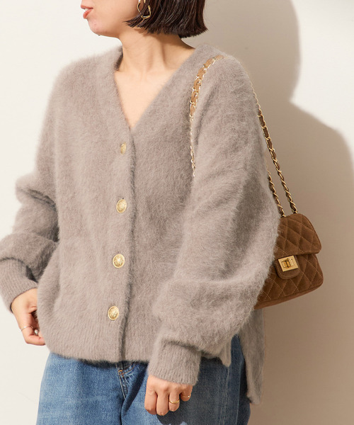 journal standard L'essage(ジャーナルスタンダードレサージュ)の「《追加》FOX CASHMERE Vネックカーディガン(カーディガン/ボレロ・レディース・オリーブ/ネイビー/ベージュ/チャコールグレー・FREE)」の3枚目の写真