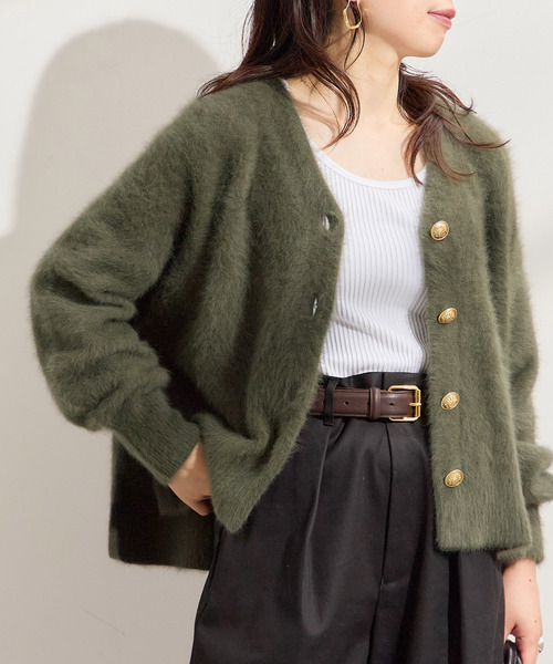 journal standard L'essage(ジャーナルスタンダードレサージュ)の「《追加》FOX CASHMERE Vネックカーディガン(カーディガン/ボレロ・レディース・オリーブ/ネイビー/ベージュ/チャコールグレー・FREE)」の21枚目の写真