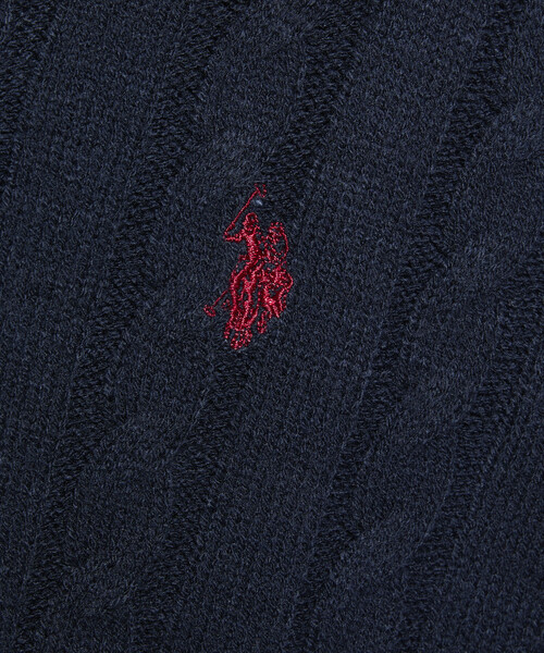 PUBLUX(パブリュクス)の「U.S. POLO ASSN. × PUBLUX/ユーエスポロアッスン ケーブルニット ポロ カーディガン 限定展開(カーディガン/ボレロ・レディース・ネイビー/チャコールグレー/オフホワイト・フリ-)」の15枚目の写真