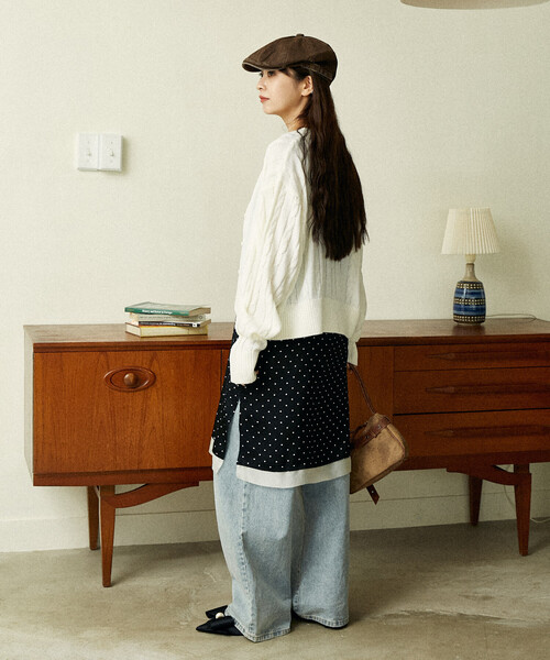 PUBLUX(パブリュクス)の「U.S. POLO ASSN. × PUBLUX/ユーエスポロアッスン ケーブルニット ポロ カーディガン 限定展開(カーディガン/ボレロ・レディース・ネイビー/チャコールグレー/オフホワイト・フリ-)」の20枚目の写真