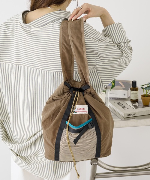Caribou(カリブー)の「【CARIBOU】ULTRA LIGHT PACK TOTE CB13-AC-5(トートバッグ・メンズ・ベージュ/グレー・FREE)」の14枚目の写真