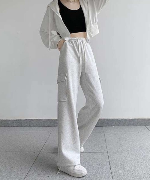 SallyLunn(サリーラン)の「カーゴスウェットパンツ(スウェットパンツ・レディース・ブラック/グレー/ライトグレー・LARGE/MEDIUM)」の7枚目の写真