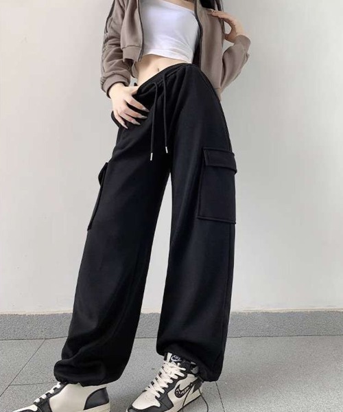 SallyLunn(サリーラン)の「カーゴスウェットパンツ(スウェットパンツ・レディース・ブラック/グレー/ライトグレー・LARGE/MEDIUM)」の11枚目の写真