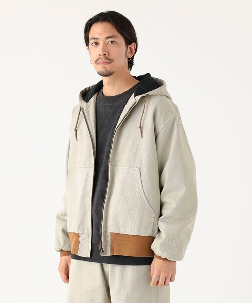 B:MING by BEAMS(ビーミングバイビームス)の「フェード ジップ 中綿 フードブルゾン(ブルゾン・メンズ・ブラック/ホワイト系その他5・XL/S/M/L)」の8枚目の写真