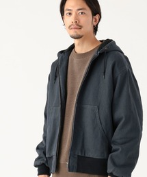 フェード ジップ 中綿 フードブルゾン
