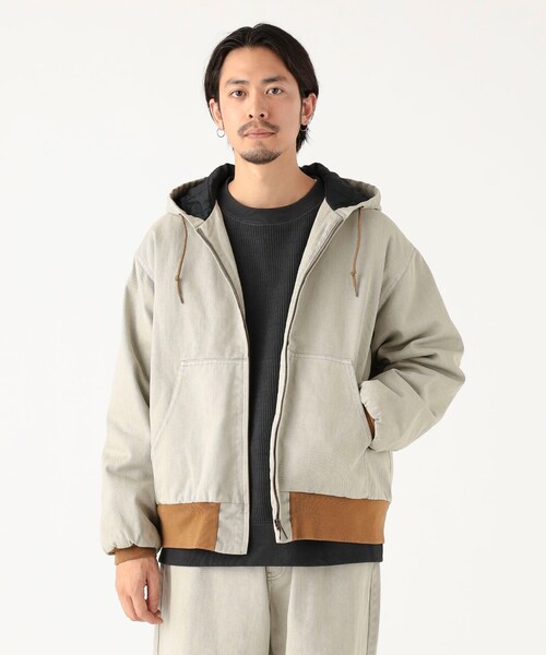 B:MING by BEAMS(ビーミングバイビームス)の「フェード ジップ 中綿 フードブルゾン(ブルゾン・メンズ・ブラック/ホワイト系その他5・XL/S/M/L)」の3枚目の写真