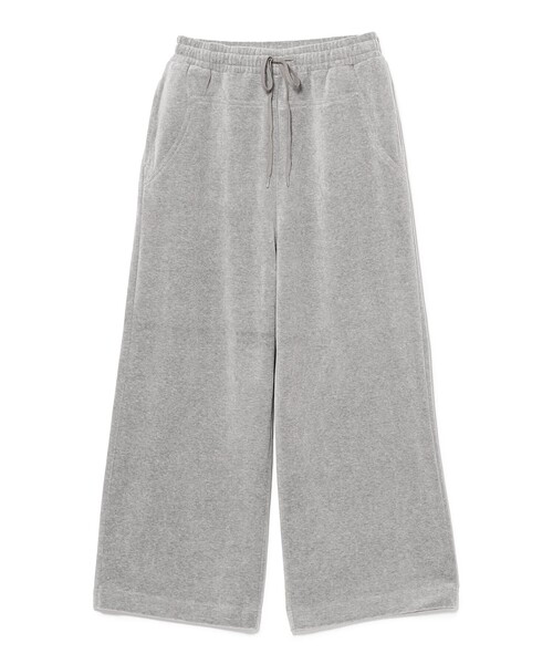 Ray BEAMS（レイビームス）の「ベロア ワイド スウェット パンツ（スウェットパンツ・レディース・グレー/ブラック・1/0）」の22枚目の写真