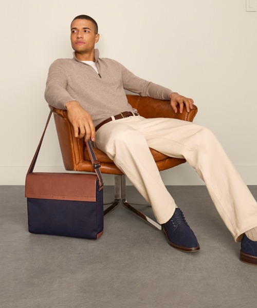 COLE HAAN（コールハーン）の「ジャドソン ブラッシュド ツイル メッセンジャー mens（ビジネスバッグ・メンズ・ネイビー・OSFA）」の4枚目の写真