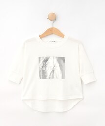 Dessin（デッサン）の「【リンクコーデ】箔プリント7分袖Tシャツ（Tシャツ/カットソー・キッズ）」