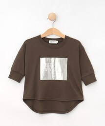 Dessin（デッサン）の「【リンクコーデ/洗える】箔プリント7分袖Tシャツ（Tシャツ/カットソー）」