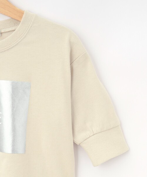 Dessin(デッサン)の「【リンクコーデ/洗える】箔プリント7分袖Tシャツ(Tシャツ/カットソー・キッズ・ピンク/ホワイト系/ブラウン系その他・10/11/12/13/14)」の7枚目の写真