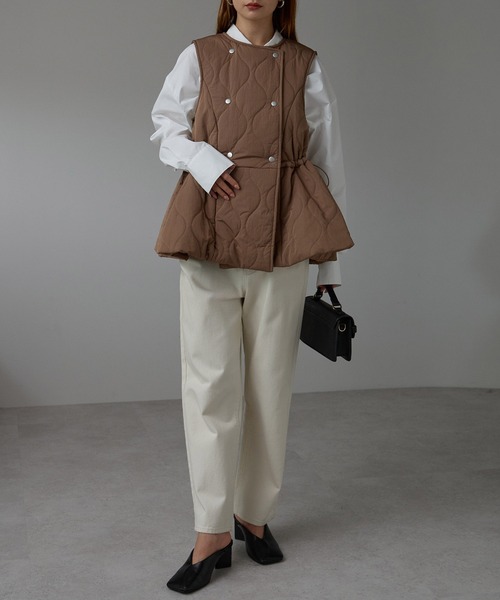 キルティング フレアベスト（ダウンベスト）｜r.（アールドット）の