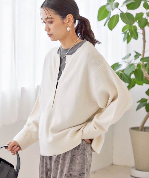 手洗い可能〉ウール カシミヤ 2WAY プルオーバー（ニット/セーター