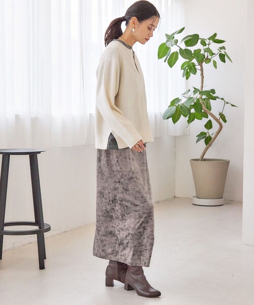 SHIPS（シップス）の「〈手洗い可能〉ウール カシミヤ 2WAY プルオーバー（ニット/セーター・レディース・ネイビー/ライトグレー/ピンク/レッド/ブラック/オフホワイト/トップグレー/ピンク系その他・ONE SIZE）」の10枚目の写真