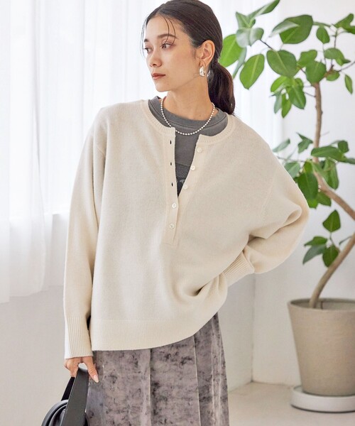 【2023年秋冬 新作】2way 長袖ニットプルオーバー 2023年秋冬 新作】2way 長袖ニットプルオーバー