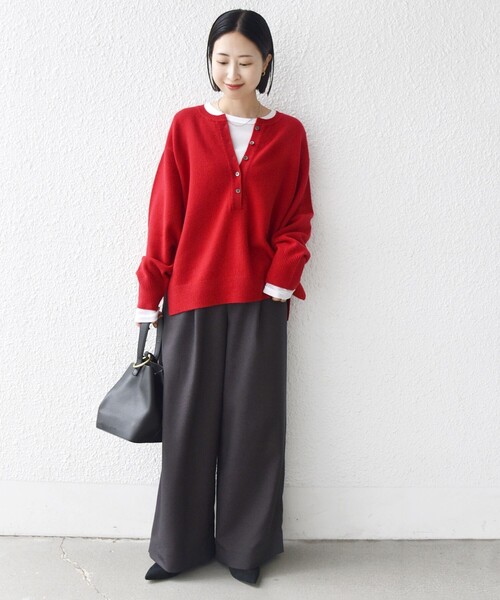 手洗い可能〉ウール カシミヤ 2WAY プルオーバー（ニット/セーター