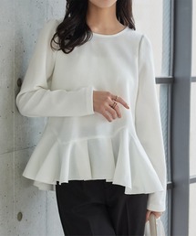アシンメトリーペプラムトップス