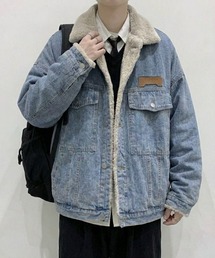link lot（リンクロット）の「裏フェイクファーデニムビッグジャケット（デニムジャケット）」