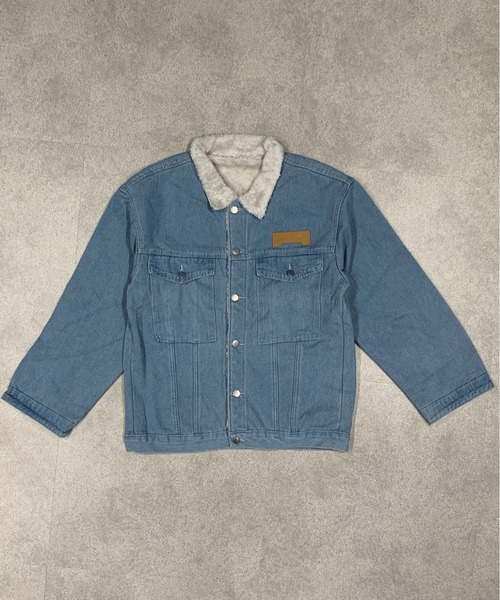 link lot（リンクロット）の「裏フェイクファーデニムビッグジャケット（デニムジャケット・メンズ・ブラック/ブルー・M/L）」の22枚目の写真