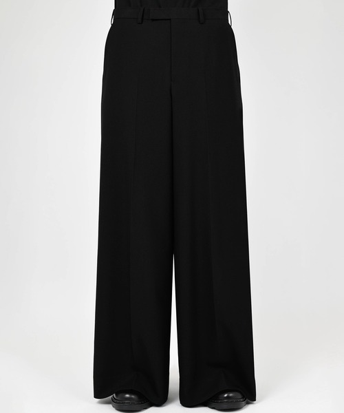 LAD MUSICIAN(ラッドミュージシャン)の「WOOL GABARDINE WIDE FLARE SLACKS(スラックス・メンズ・ブラック・42/44/46)」の2枚目の写真