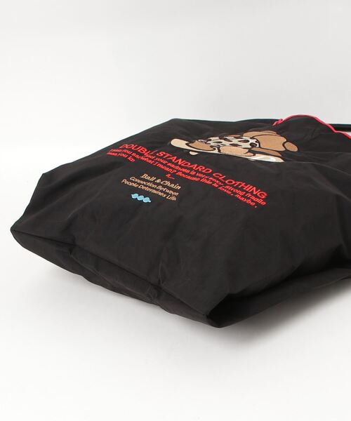 DOUBLE STANDARD CLOTHING（ダブルスタンダードクロージング）の「Ball&Chain / Skateboard bearミニショッピングバッグ（WEB限定）（エコバッグ/サブバッグ・レディース・ブラック・FREE）」の2枚目の写真