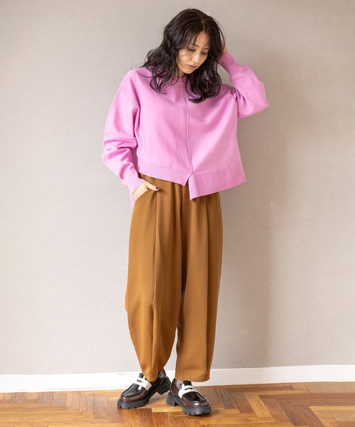 OSMOSIS（オズモーシス）の「変形タックパンツ（その他パンツ・レディース・グレー/ブラック/キャメル・ONE SIZE）」の11枚目の写真