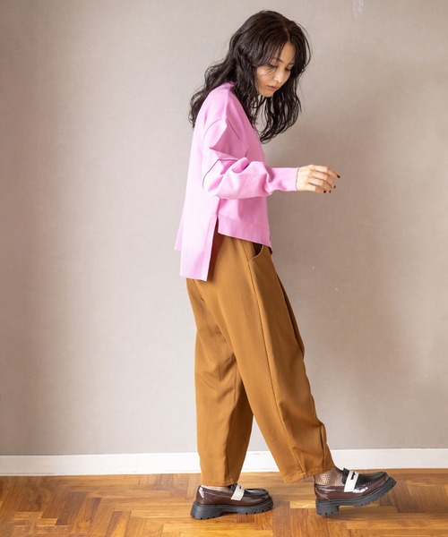 OSMOSIS（オズモーシス）の「変形タックパンツ（その他パンツ・レディース・グレー/ブラック/キャメル・ONE SIZE）」の14枚目の写真