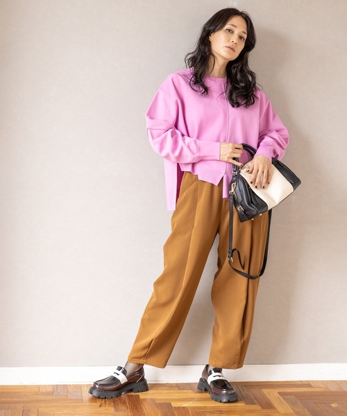 OSMOSIS（オズモーシス）の「変形タックパンツ（その他パンツ・レディース・グレー/ブラック/キャメル・ONE SIZE）」の12枚目の写真