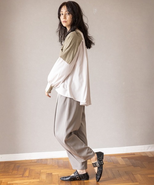 OSMOSIS（オズモーシス）の「変形タックパンツ（その他パンツ・レディース・グレー/ブラック/キャメル・ONE SIZE）」の17枚目の写真