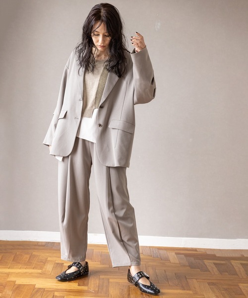 OSMOSIS（オズモーシス）の「変形タックパンツ（その他パンツ・レディース・グレー/ブラック/キャメル・ONE SIZE）」の20枚目の写真