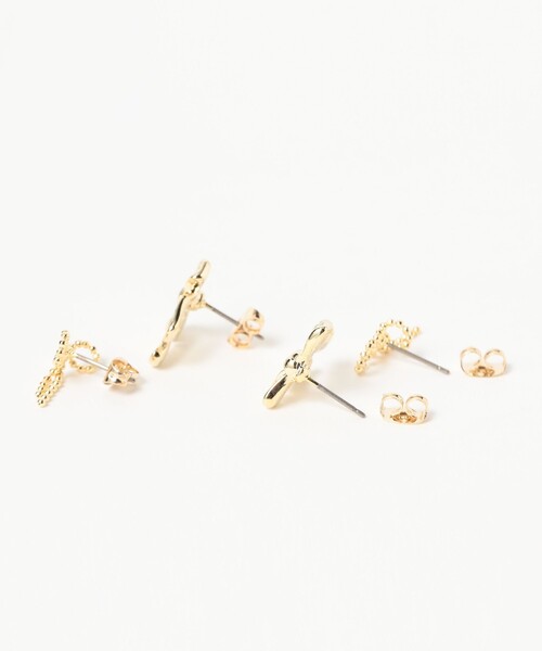 BEAMS HEART（ビームスハート）の「リボン セットピアス（ピアス（両耳用）・レディース・シルバー/ゴールド・ONE SIZE）」の4枚目の写真