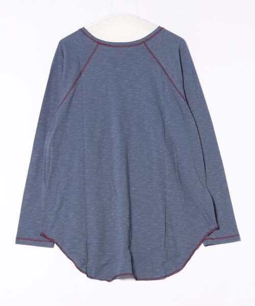 チチカカ（チチカカ）の「ワンポイント刺繍ロングTシャツ（Tシャツ/カットソー・レディース・ネイビー/ホワイト/ブラック・FREE）」の8枚目の写真