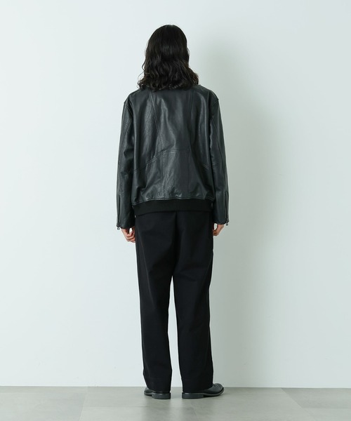 NANO universe（ナノユニバース）の「｢HOTEL PALACE｣ シングルライダース レザーJKT（ライダースジャケット・メンズ・その他1/ブラック・M/L）」の17枚目の写真
