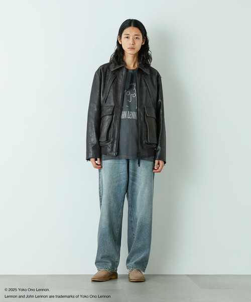 NANO universe（ナノユニバース）の「｢HOTEL PALACE｣ シングルライダース レザーJKT（ライダースジャケット・メンズ・その他1/ブラック・M/L）」の20枚目の写真