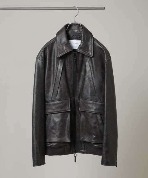 NANO universe（ナノユニバース）の「｢HOTEL PALACE｣ シングルライダース レザーJKT（ライダースジャケット・メンズ・その他1/ブラック・M/L）」の6枚目の写真
