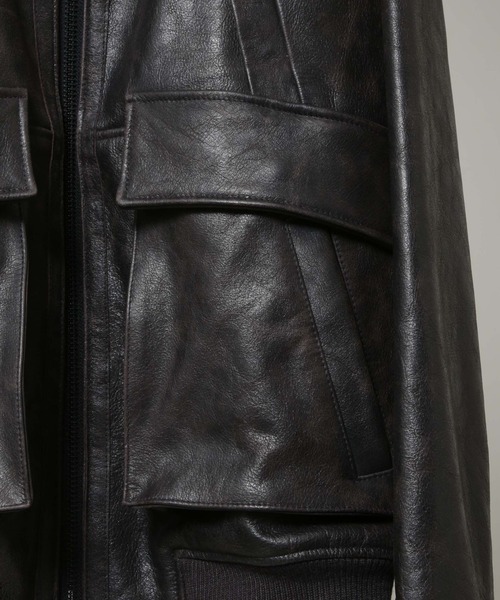 NANO universe（ナノユニバース）の「｢HOTEL PALACE｣ シングルライダース レザーJKT（ライダースジャケット・メンズ・その他1/ブラック・M/L）」の11枚目の写真