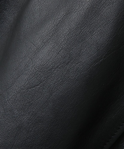 NANO universe（ナノユニバース）の「｢HOTEL PALACE｣ シングルライダース レザーJKT（ライダースジャケット・メンズ・その他1/ブラック・M/L）」の3枚目の写真