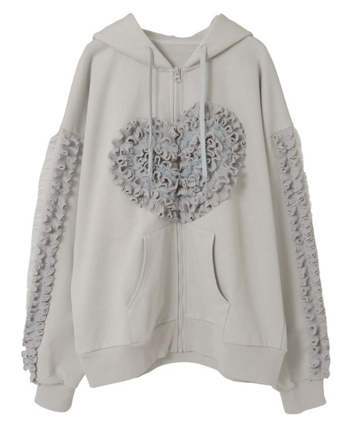 Candy Stripper（キャンディストリッパー）の「HEART FRILL フーディー（パーカー・レディース・グレー/ブラック/ピンク・FREE）」の20枚目の写真