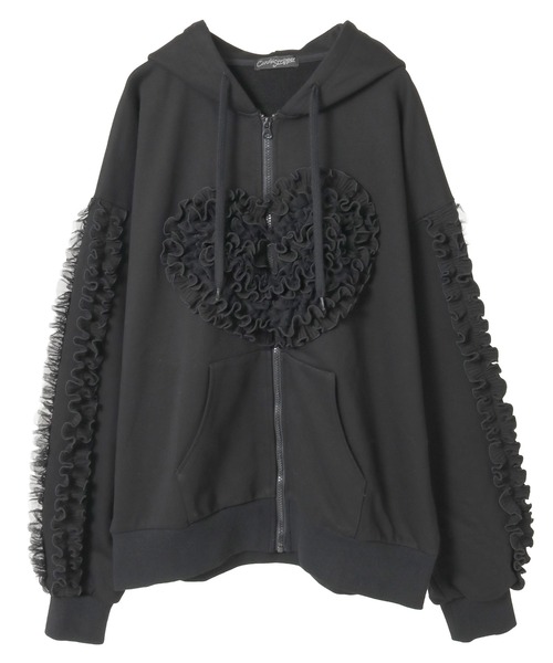 Candy Stripper（キャンディストリッパー）の「HEART FRILL フーディー（パーカー・レディース・グレー/ブラック/ピンク・FREE）」の19枚目の写真