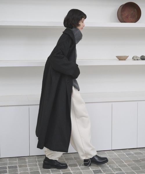 AIC.(エーアイシー)の「裏起毛ドローストリングイージーパンツ(スウェットパンツ・レディース・チャコールグレー/キナリ・FREE)」の18枚目の写真