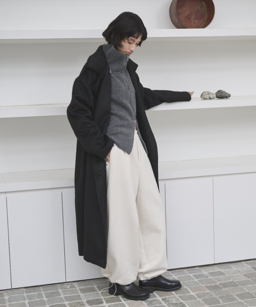 AIC.(エーアイシー)の「裏起毛ドローストリングイージーパンツ(スウェットパンツ・レディース・チャコールグレー/キナリ・FREE)」の17枚目の写真