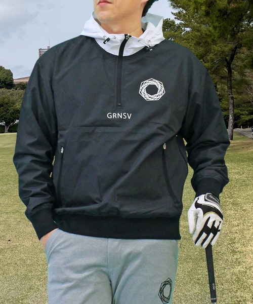 セール】ゴルフパーカー スニード ゴルフウェア ハーフジップアップ