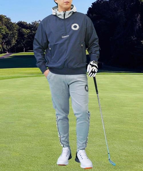 セール】ゴルフパーカー スニード ゴルフウェア ハーフジップアップ