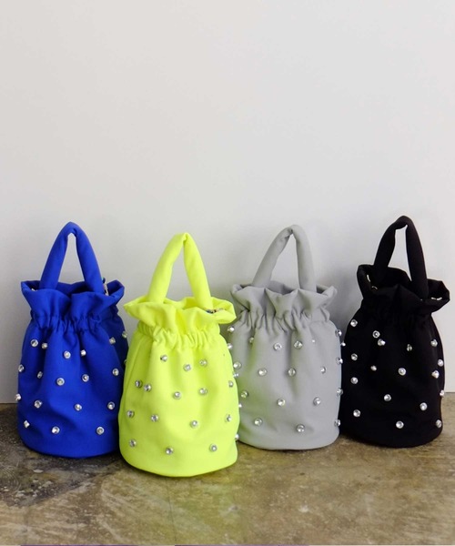cheek(BAG)(チーク)の「kirakira 2way shoulder / キラキラ ショルダーバッグ(ショルダーバッグ・レディース・イエロー/ブルー/グレー/ピンク/ブラック・FREE)」の14枚目の写真