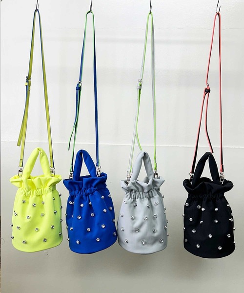 cheek(BAG)(チーク)の「kirakira 2way shoulder / キラキラ ショルダーバッグ(ショルダーバッグ・レディース・イエロー/ブルー/グレー/ピンク/ブラック・FREE)」の15枚目の写真