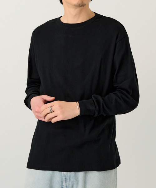 MILLER(ミラー)の「【Robert P. Miller】パネルリブ ロンT CASUAL FIT 142C(Tシャツ/カットソー・メンズ・ブラック/ホワイト/グレー/ブラック系その他2・LL/L/M)」の2枚目の写真