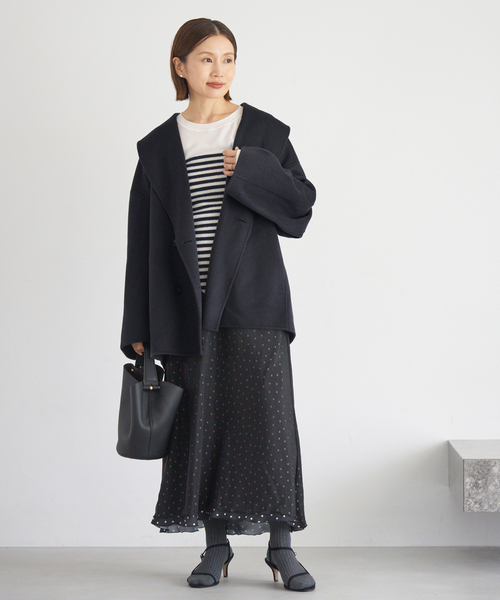 追加》Super160 ショールカラーハーフコート（その他アウター）｜IENA