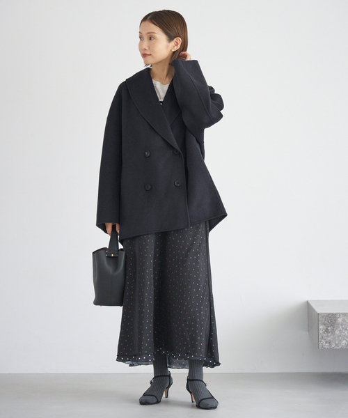 追加》Super160 ショールカラーハーフコート（その他アウター）｜IENA