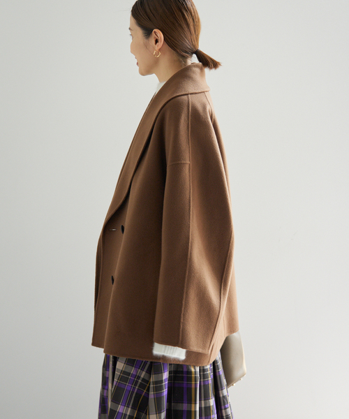 追加》Super160 ショールカラーハーフコート（その他アウター）｜IENA